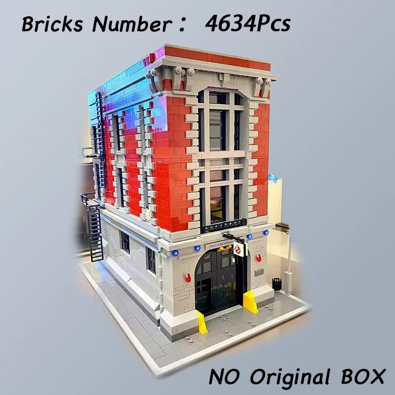 4634 stücke Stadt Street View Feuerwehrhauptquartier Bausteine Bricks Kit Spielzeug Für Kind
