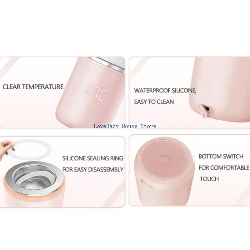 BX0D Rechargeable Bottle Warmer Compact Electric Bottle Warmer for Easy Milk Warming