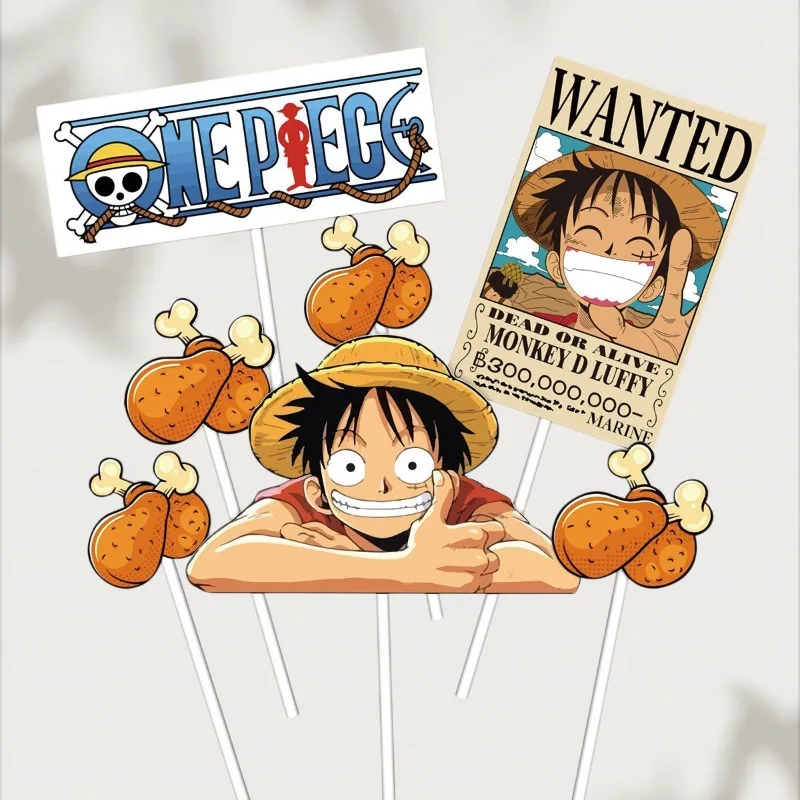 One Piece Deko-Plugin, Cartoon-Stil, niedlich, hoher Ästhetikwert, modisch und personalisiert, klein, neuer kreativer Kuchenaufsatz – Detail 5