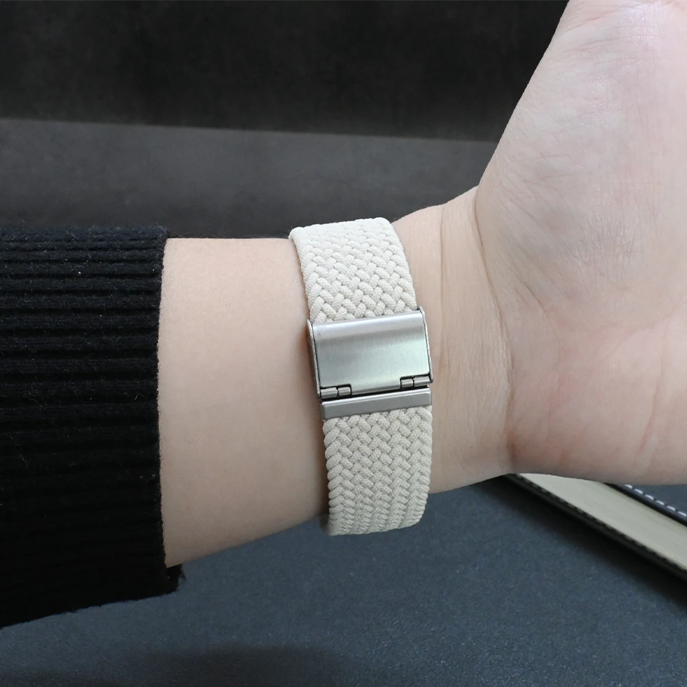 سوار رياضي من النايلون لساعة سامسونج جالاكسي ، تناسب سريع ، كلاسيكي ، FE ، 4 ، 5 ، 6 ، 7 ، 44 ، 40 ، 47 ، 43 ، 45 برو ، 5 برو ، 45 أو