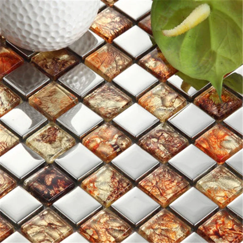 

Европейский стиль, гальваническая серебряная, золотая, стеклянная мозаичная плитка, гостиная, золотая мозаика KTV, настенная фоновая плитка