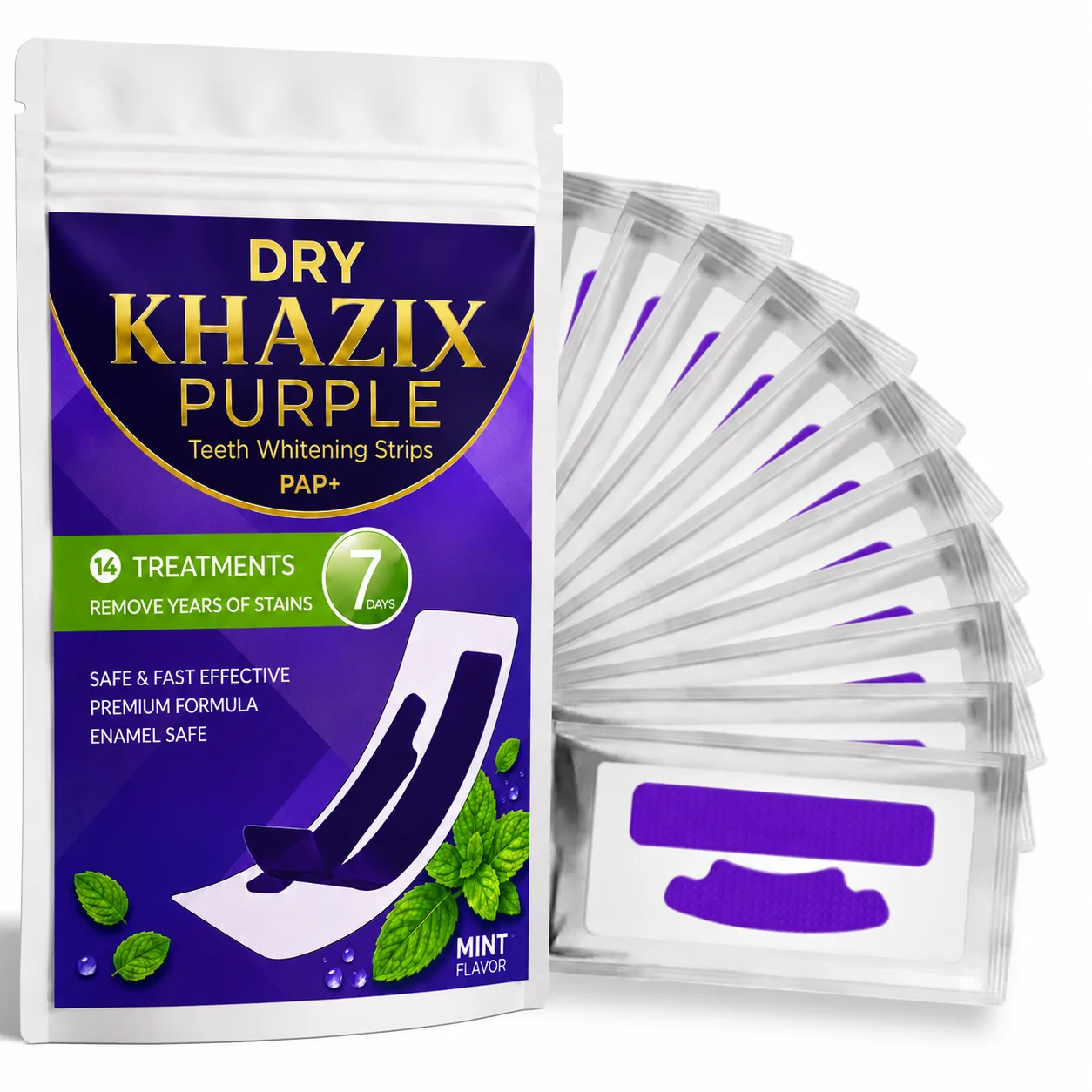 1/7 pairs Teeth Whitening Strips for Whiter-Looking Smile, Flexible Tooth Strips Easy to Apply for Daily Cosmetic Care