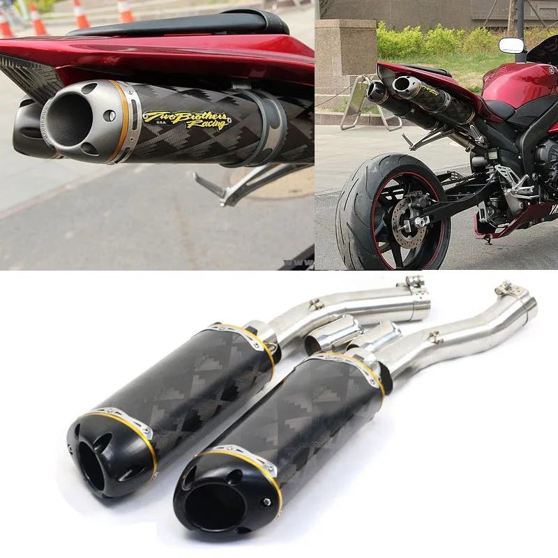 For Yamaha R1 2004 2005 2006 2007 2008 2009 2010 2011 2012 2013 2014 Motocross R1 Complete Exhaust System Muffler w/ Db Killer