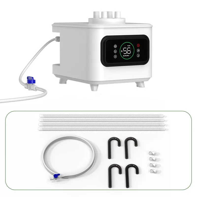 Nebulizador humidificador de recarga de agua automática, generador de niebla para exteriores para acuario, estanque de peces, jardín, rocalla y decoración de paisajes