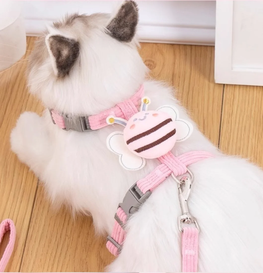 Adjustable Cat Harness And Leash Set For Small Dogs And Kittens_voghion.com