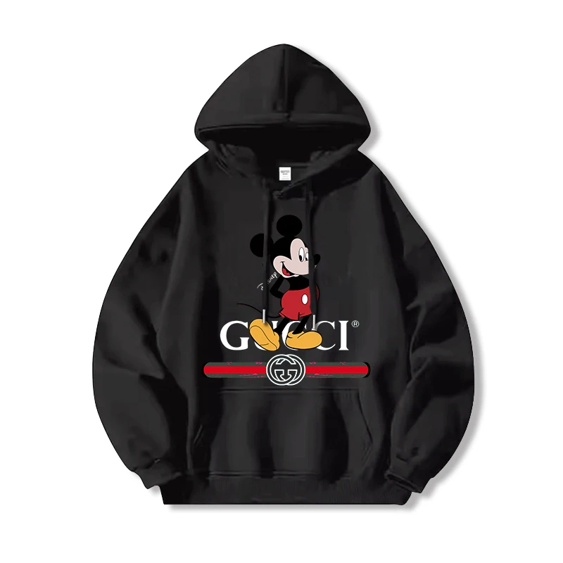 The Autumn and Winter Disney Mickey Mouse Cartoon Anime Printing Men's and Women's Hoodies New Style Couple's Clothing Hoodie