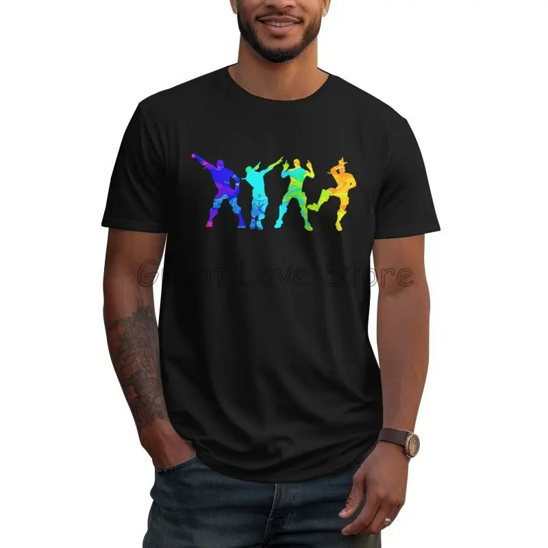 Camiseta con estampado Fortnited Battle Royale Dance of Victory, camisetas de manga corta para hombre, camisetas informales de algodón de gran tamaño, ropa de calle