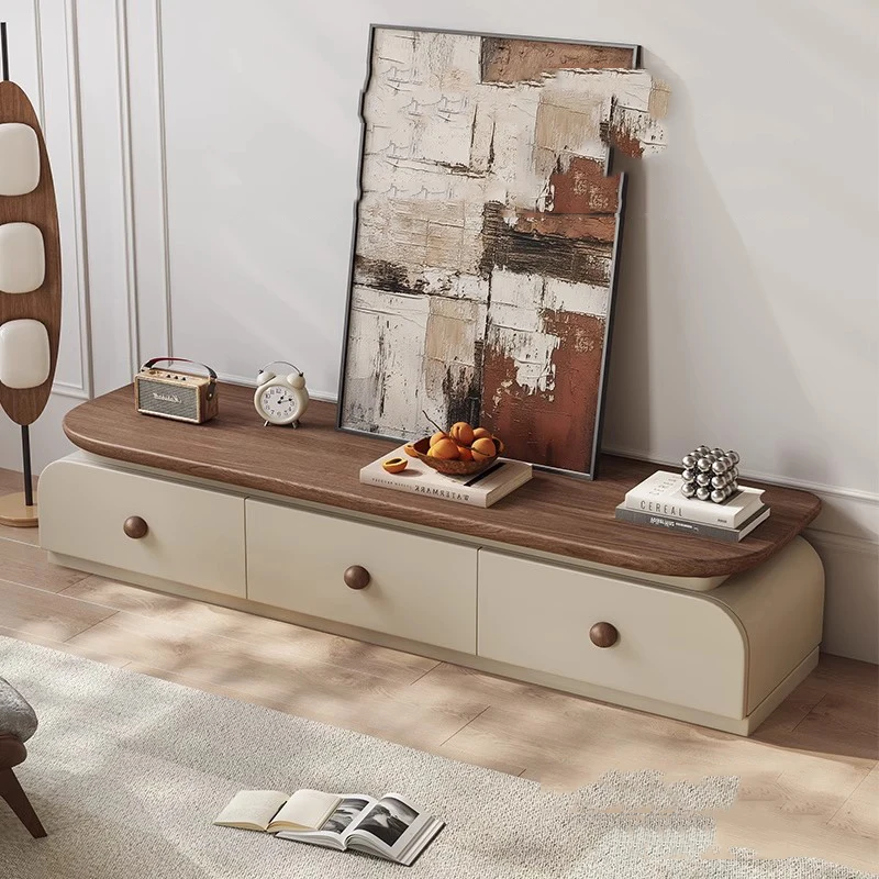 حامل تلفزيون للتخزين الخشبي، شاشة عرض متنقلة، أدراج غرفة المعيشة الفاخرة، منظم طاولة التلفزيون العالمي، أثاث منزلي من Muebles #4