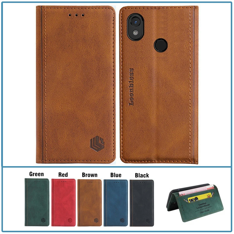 Funda tipo cartera de cuero para Cat S52, Funda con tapa para Cat S52, Funda para Cat S52, CatS52, S 52, 5.65 pulgadas, Funda tipo cartera con tarjetero