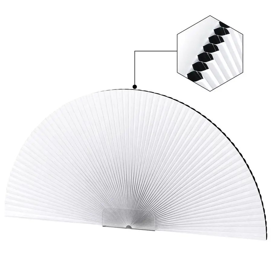 

Window Shades Blackout Half Circle Cellular Shades, Pleated Blinds Half Moon Window Shades for Semi Circle Windows, Easy Cut and