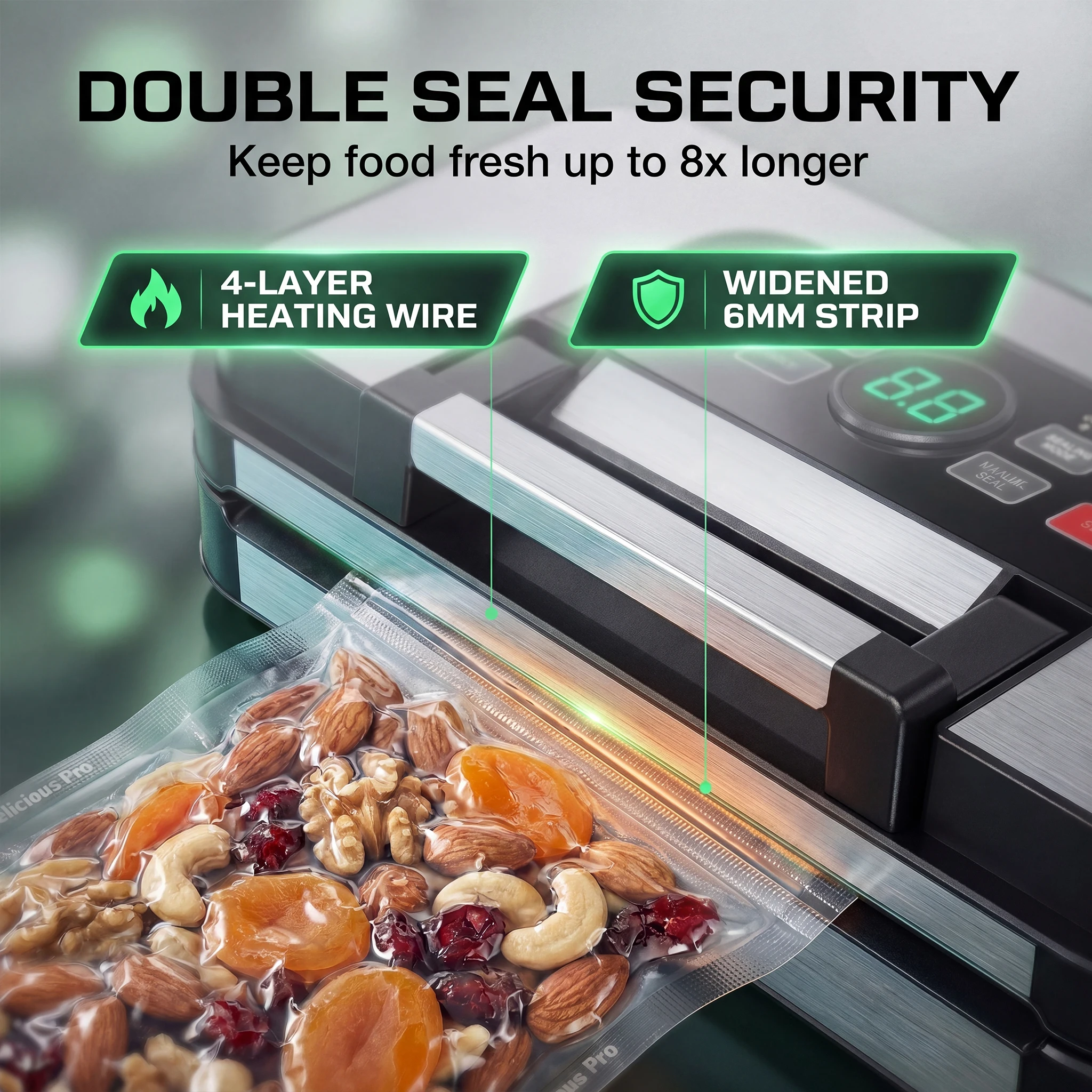 95KPA Dual Pump Vacuum Sealer - Meal Prep Vacuum Seal recension och pris