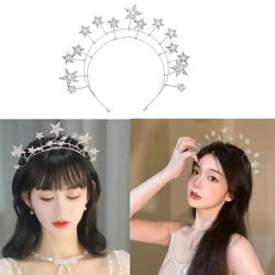 Star Tiaras Headband Bride Tiaras For Wedding Tiaras Rhinestones Star Headband Bridal Headband Wedding Headband Princess