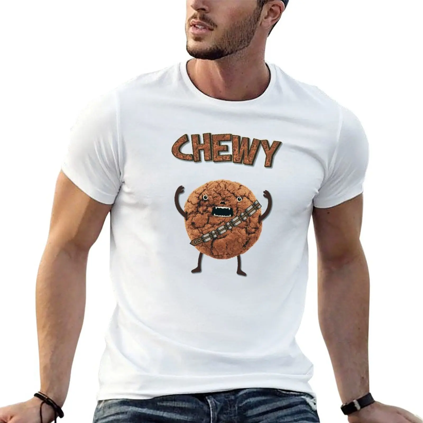 Camiseta masticable de Chocolate Cookie Wookiee, camisetas de lujo para hombre, camiseta vintage gráfica