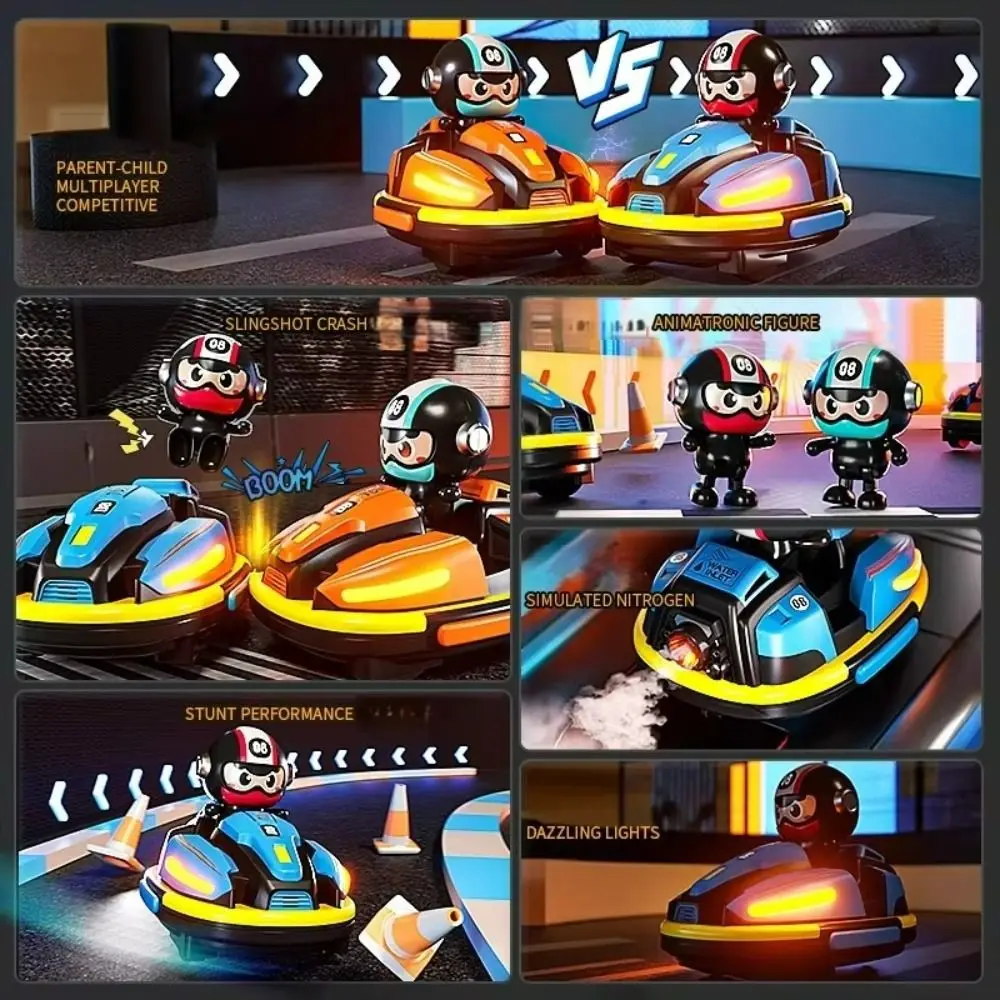 Simulated Nitrogen RC Battle Bumper Car Electric Children's Remote Control Cars Light Multi-player RC Bumper Karting