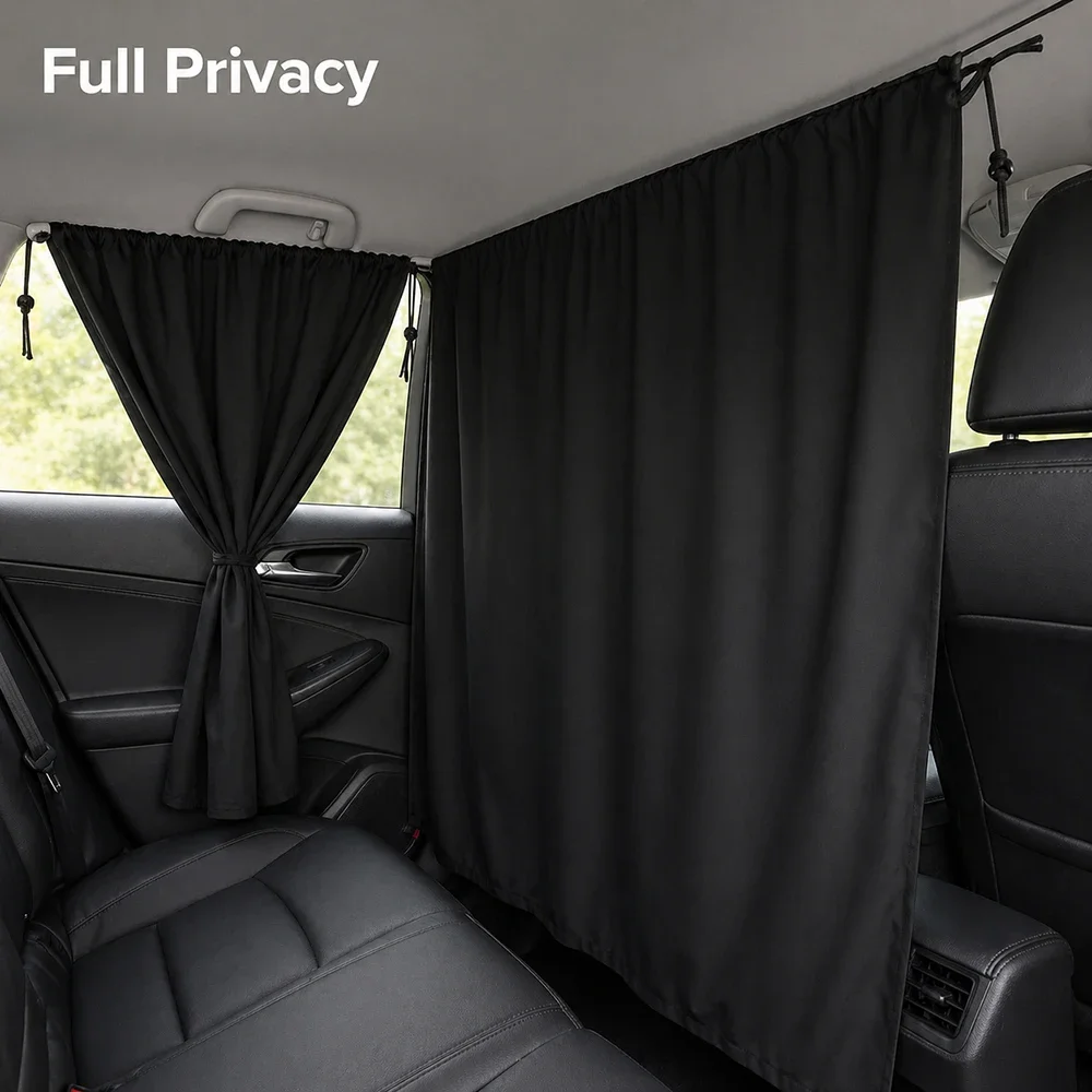 Auto-Sichtschutzvorhang Fensterabdeckung Verdunkelungsrollo für Reisen Camping Schlaf Fahrzeug-Seitenfenster-Abdeckung Innenraum-Zubehör