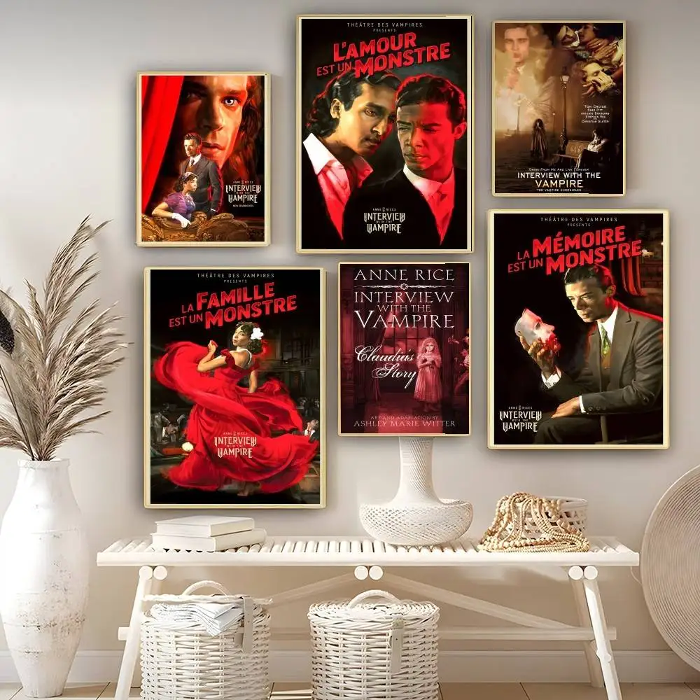 Entrevista con el vampiro, carteles clásicos Vintage, adhesivos, decoración Vintage para habitación, hogar, Bar, cafetería, decoración Kawaii para habitación