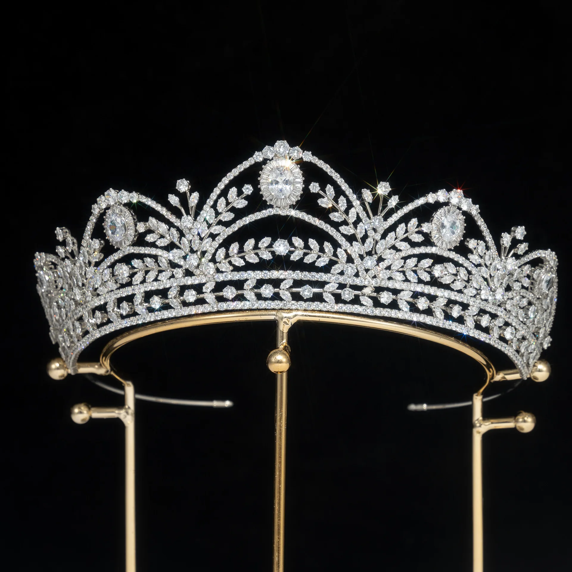 CZ Zirconia Bridal Headbands Princess Wedding Tiaras Crowns Bride Crown Headdress Birthday Party Prom Hair Jewelry Headpiece