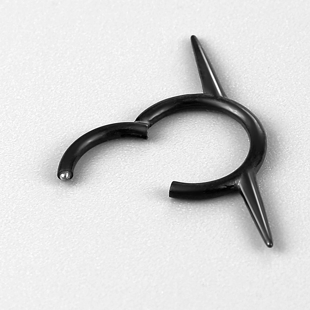 Twolobes 1PCS ASTM F136 Titanium Septum Clicker Nose Rings Hoop Studs Hinged Segment Ear Cartilage Tragus Helix Piercing Jewelry