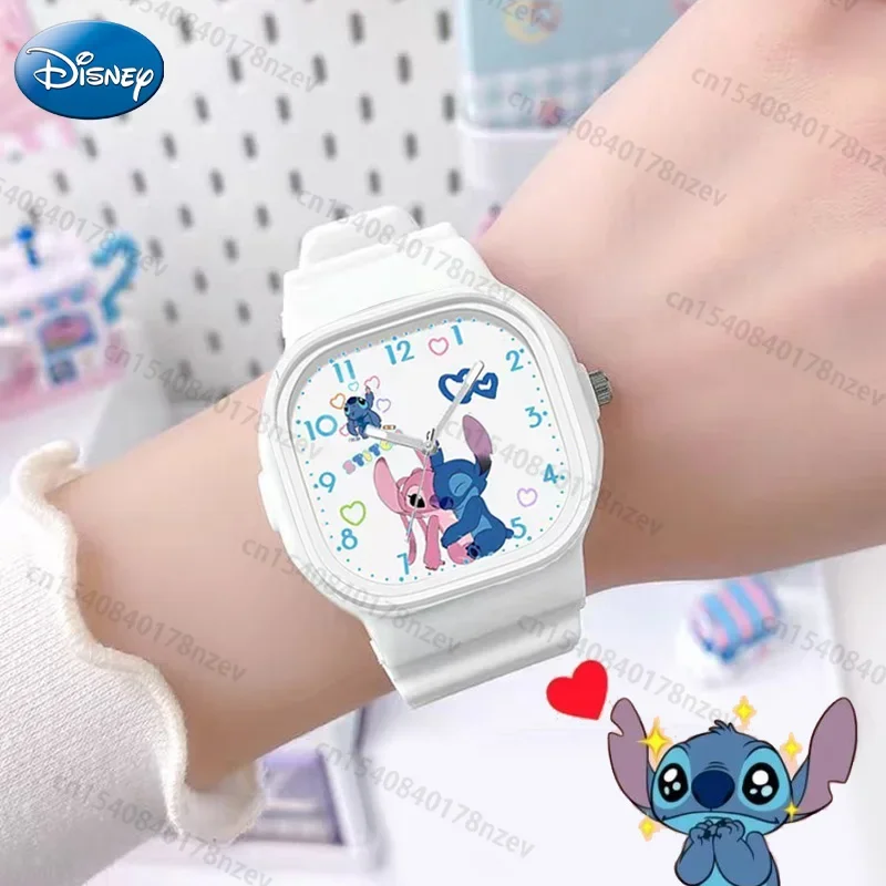 Disney Lilo & Stitch Cartoon Watch Kawaii Anime Kids Fashion Silicone Sports Watch for Kids Perfect Birthday Gifts