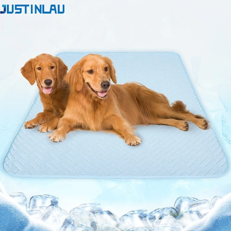 JUSTINLAU Pet Cooling Pad Ice Cooling Experience Washable and Breathable Pet Cooling Pad All Season for Dogs& Cats Pet Supplies