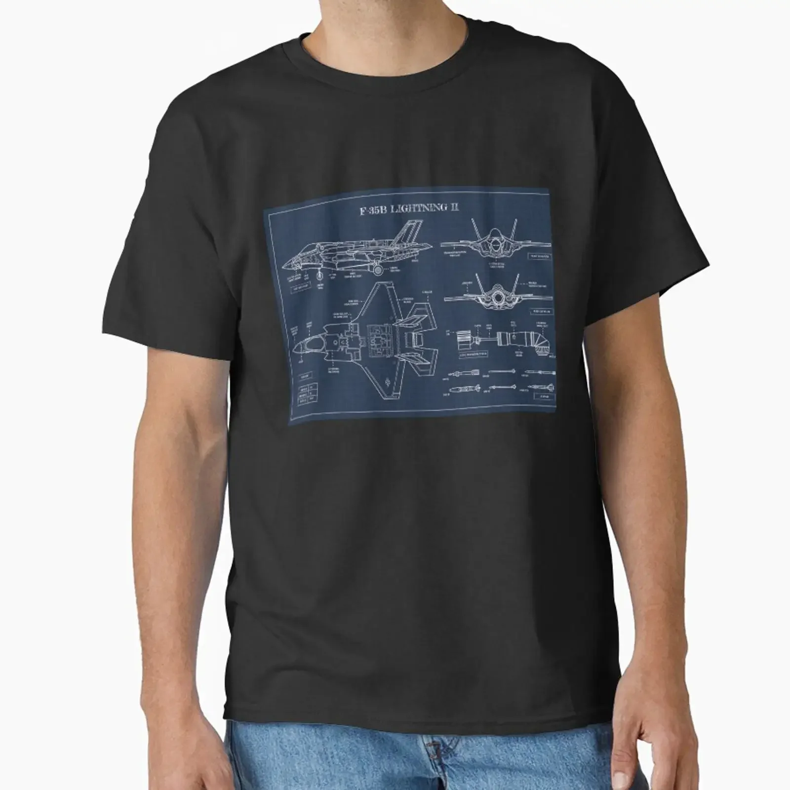 F 35 Lightning II Navy Horizontal designed and sold by BGALAXY vintage Washed Top For Everyday Wear homme fashion Casual