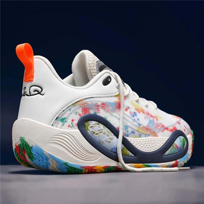 

2026 Men's Basketball Shoes Breathable Cushioning Non-Slip Wearable Runing Shoes Gym Training Athletic Basketball Sneakers For W