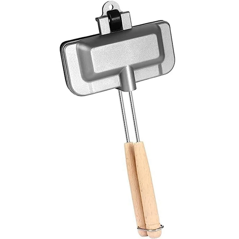 Sartén para hornear sándwich de doble cara, sartén para acampar, fabricante de queso, sandwichera, sartén abatible