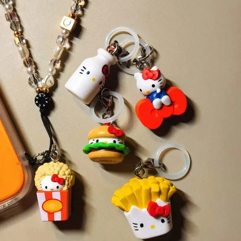 

New Product In Stock Kt Cat Fries Popcorn Food Umbrella Label Hanging Decoration Blind Box Bag Hanging Festival Surprise Gift