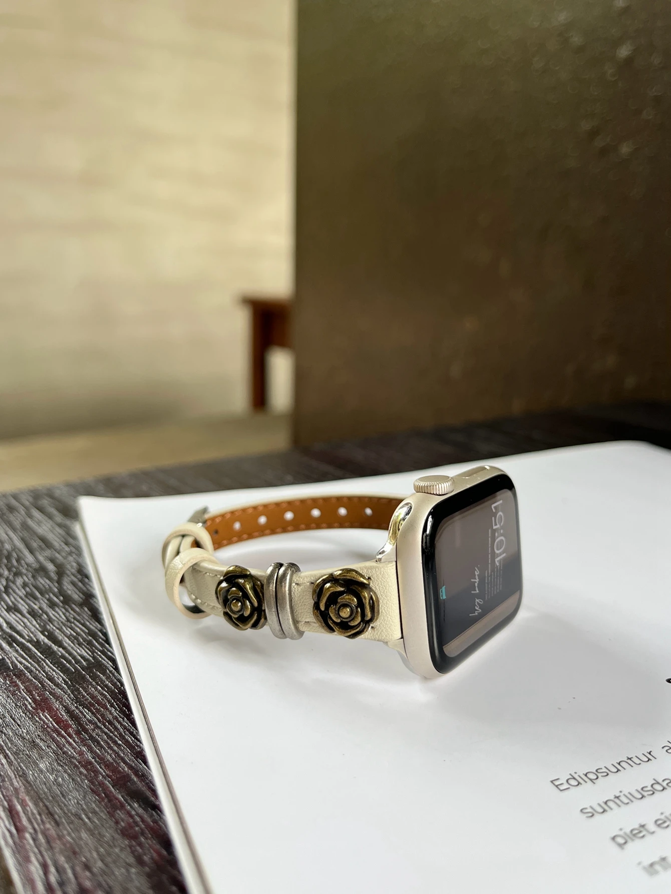 Leather Loop For Apple Watch band women white Ultra 10/9/8/7/6/5/4/3/2/1 SE 38mm 40mm 41mm 42mm 44mm 45mm 46mm