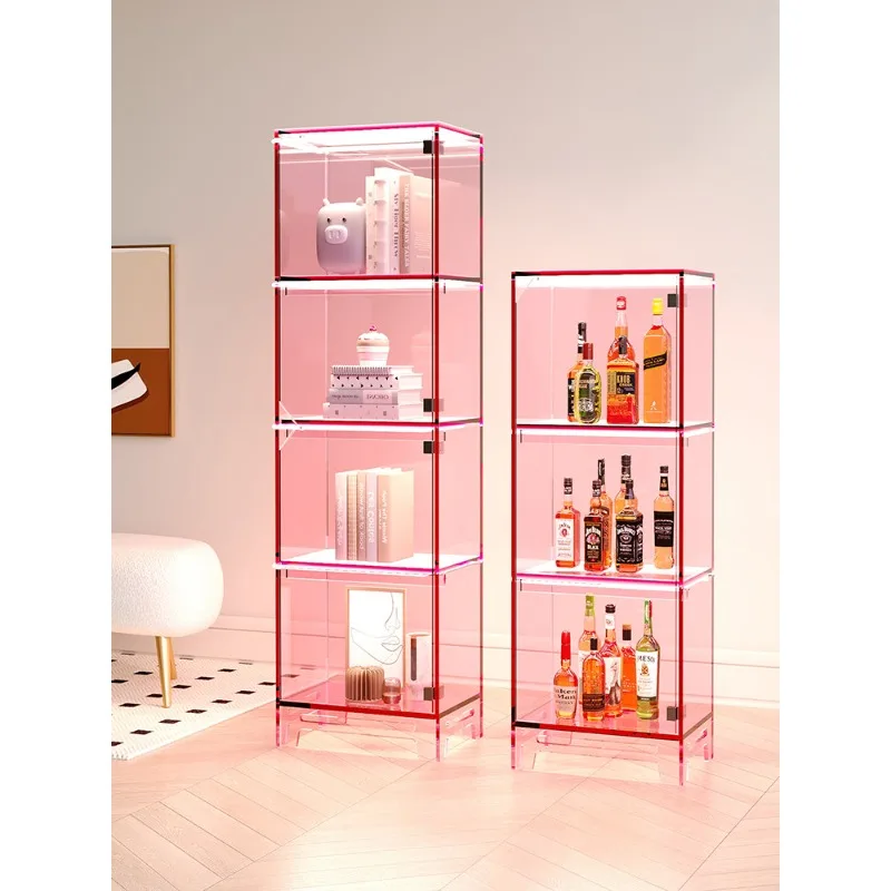 

Acrylic transparent bag display cabinet bedroom figure floor dust rack