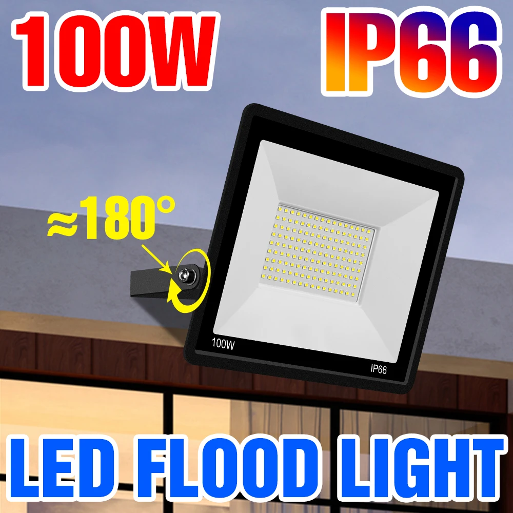 

IP66 Waterproof LED Floodlight 220V Outdoor Waterproof Spotlights LED Reflector Flood Light Landscape Garden Exterior Wall Lamps