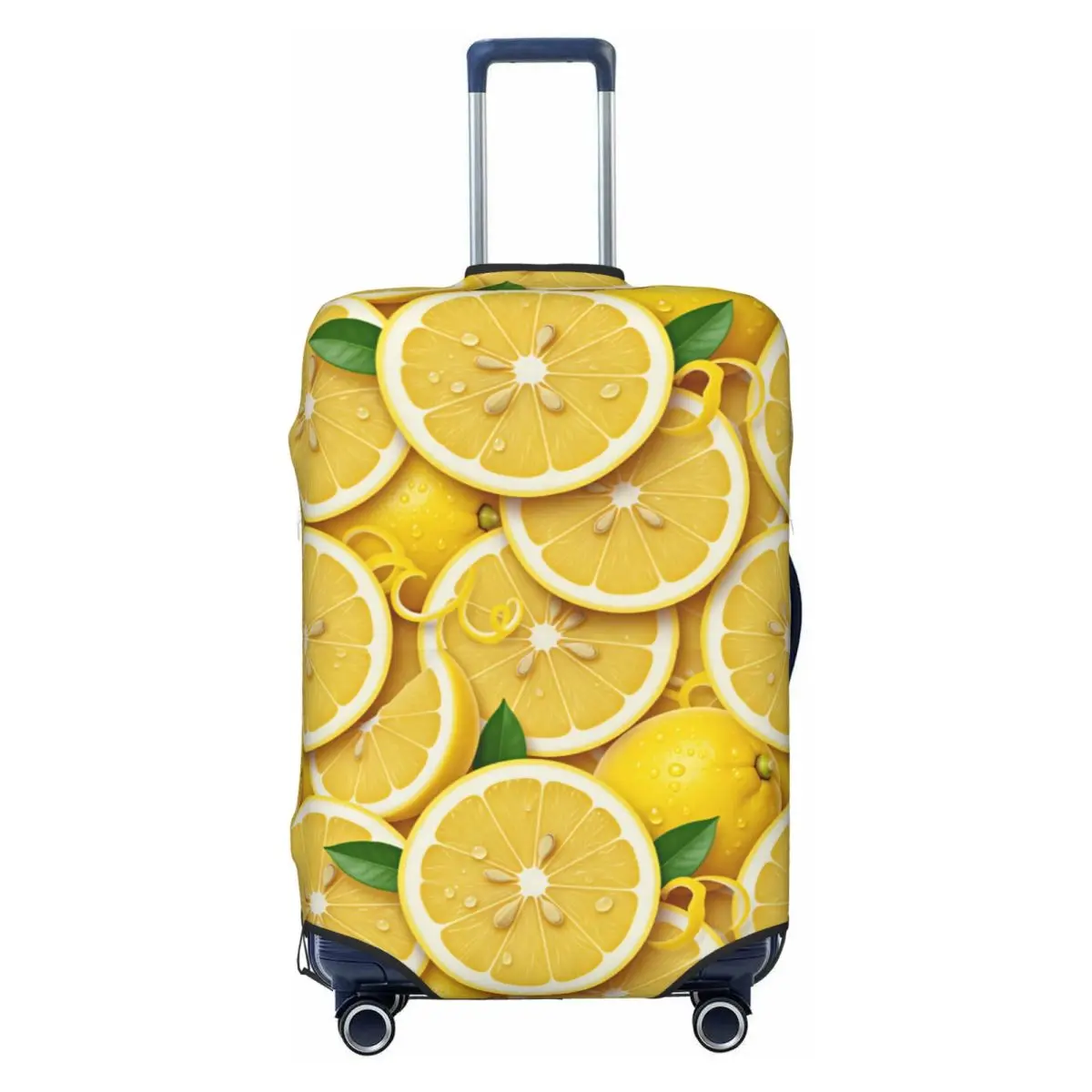 

Custom Realistic Whole & Slice Lemon Tropical Fruit Print Luggage Cover Fashion Suitcase Protector Covers Suit For 18-32 inch