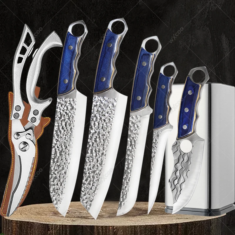 

WXCOO Vegetable and Meat Cutting Knife Sharp Chicken Bone Scissors Multi-purpose Kitchen Knives with Optional Knife Holder