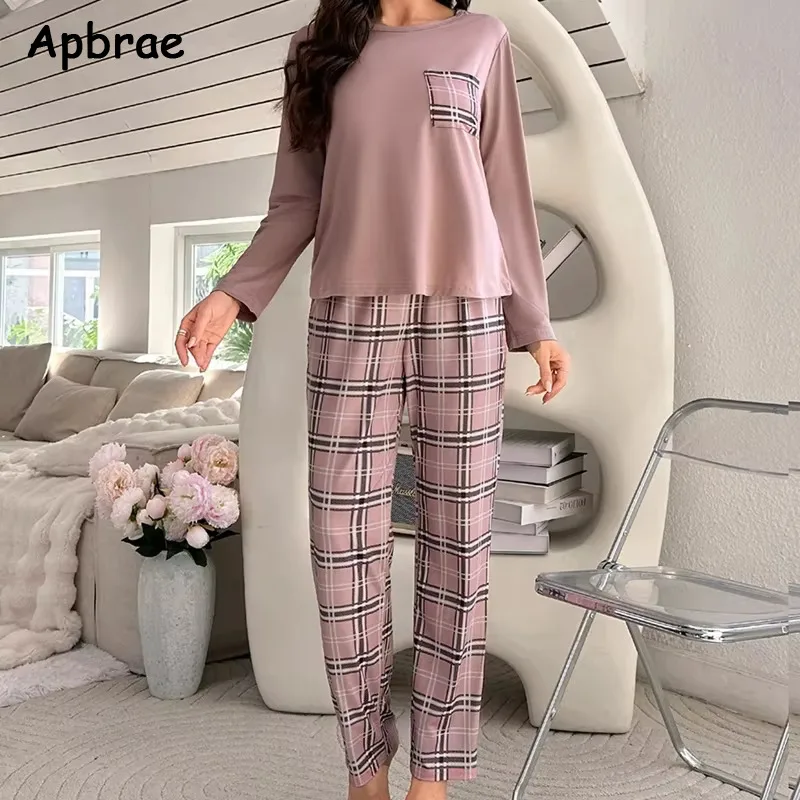 Aututmn Winter Heart Print Pajamas for Women Long Sleeve Long Pants Pajama Milk Silk O-neck Sleepwear Women Home Suit