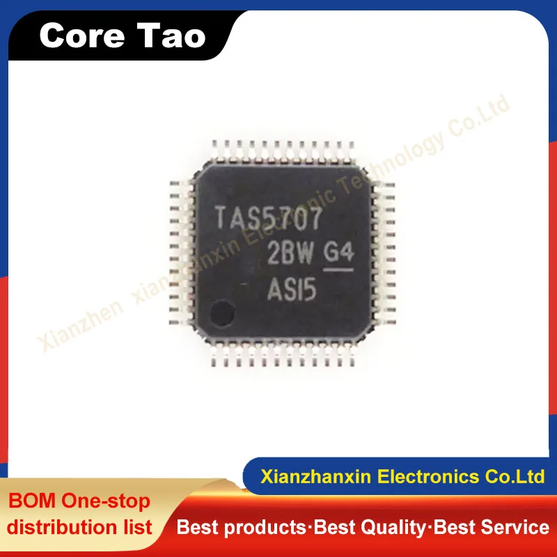 2~10pcs/lot TAS5707 TAS5707PHPR QFP48 Class D audio amplifier IC brand new original chip