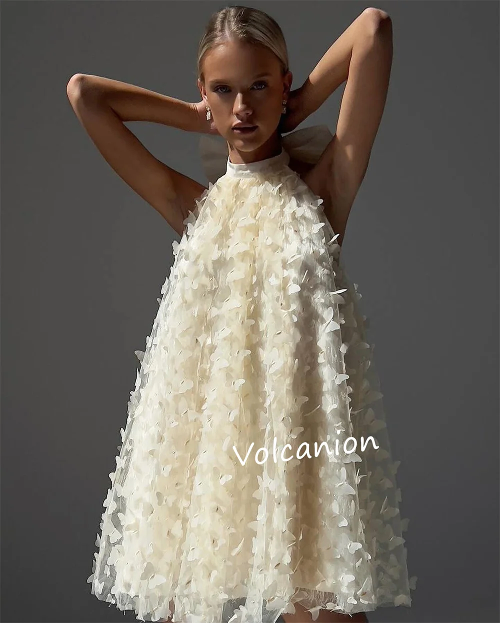 Короткие платья трапециевидной формы с лямкой на бретельках по индивидуальному заказу, вечерние, повседневные, простые, доступны размеры