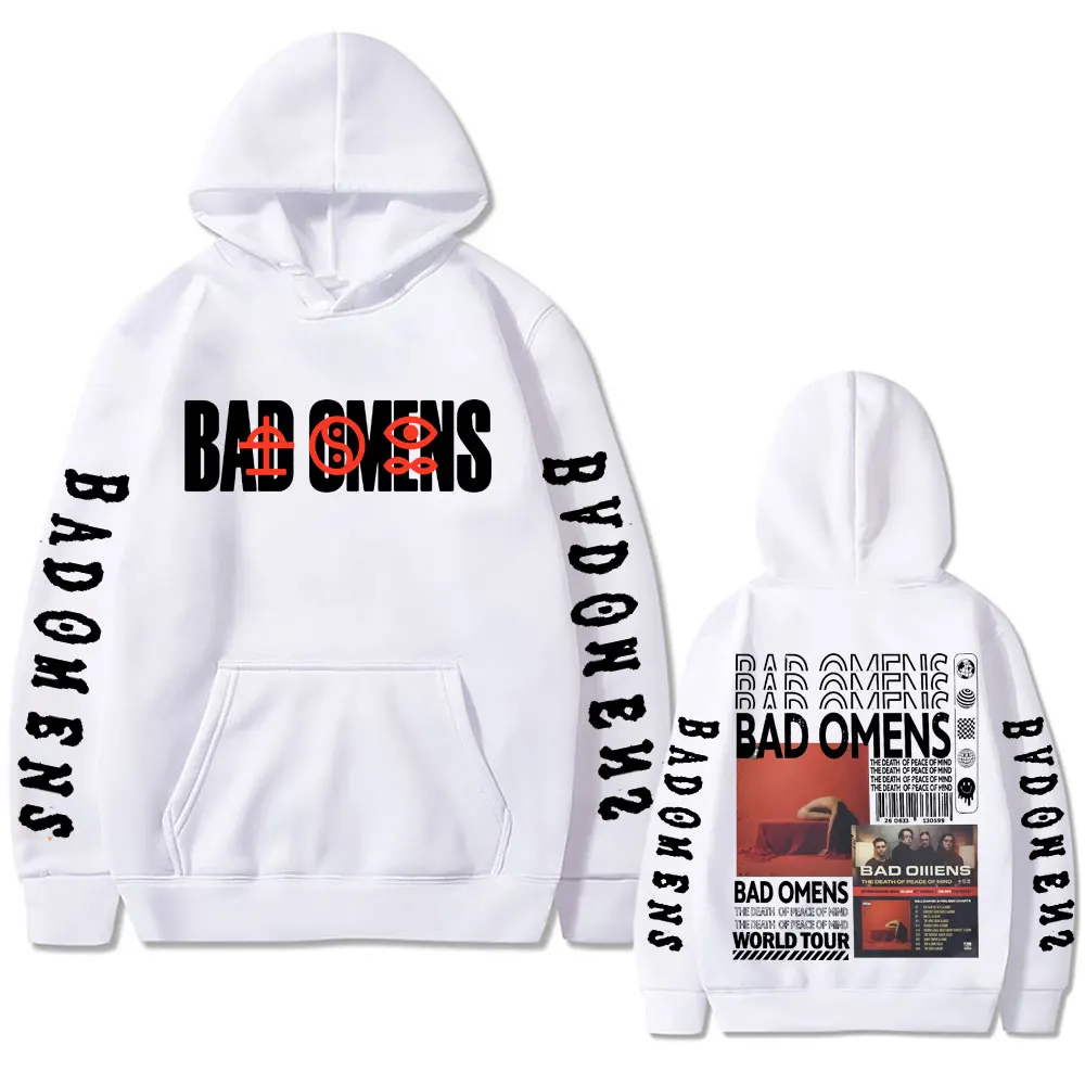 Rock Band Bad Omens The Death of Peace of Mind Graphic Hoodie Men Women Vintage Oversized Sweatshirt Men's Fleece Cotton Hoodies