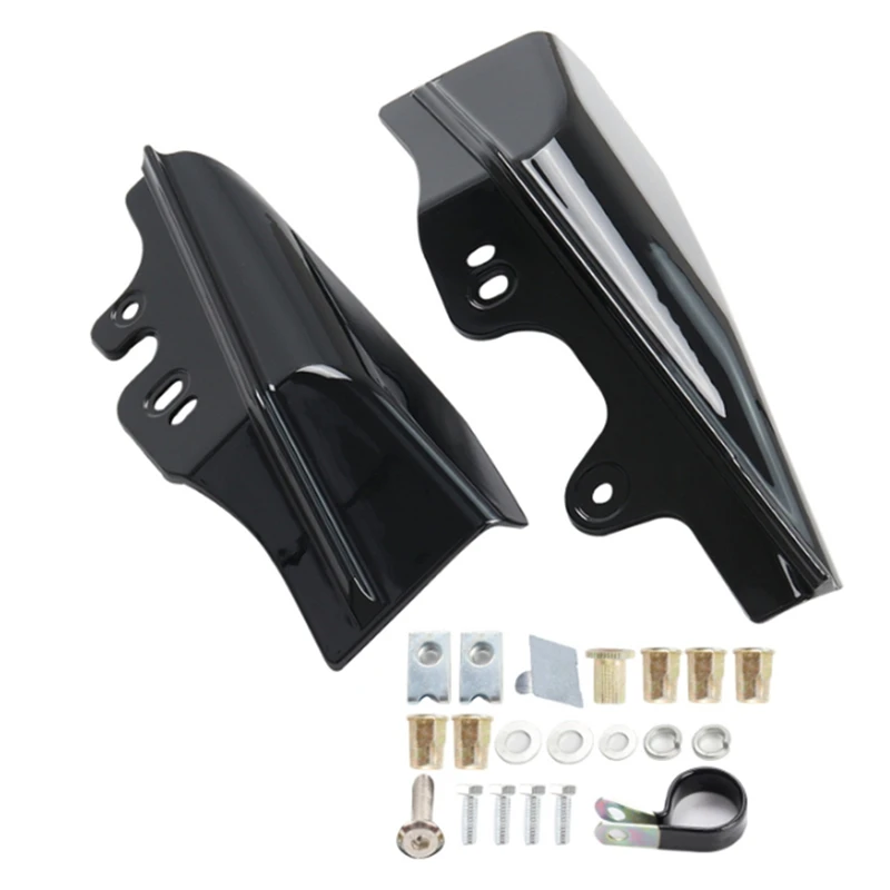 Super Sale Motorcycle Black Mid-Frame Air Deflector Heat Shield for Harley FLHR FLHX FLTR FLHT 01-08