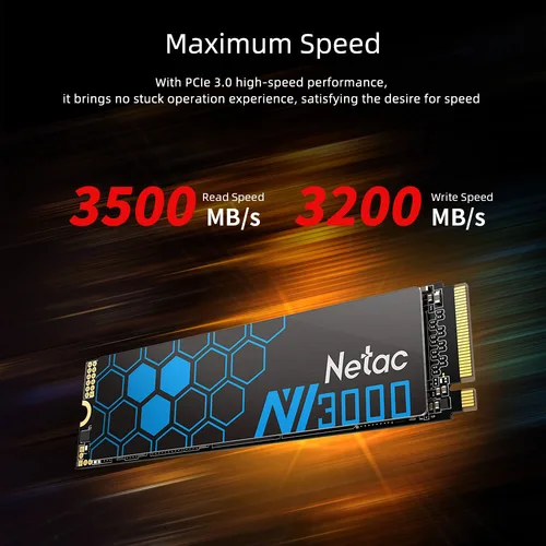 Imagen 2 del producto Netac 3500MB/s SSD 1TB 2TB 250GB 500GB SSD NVMe M2 2280 PCIE3.0X4 disco duro interno de estado sólido para ordenador portátil