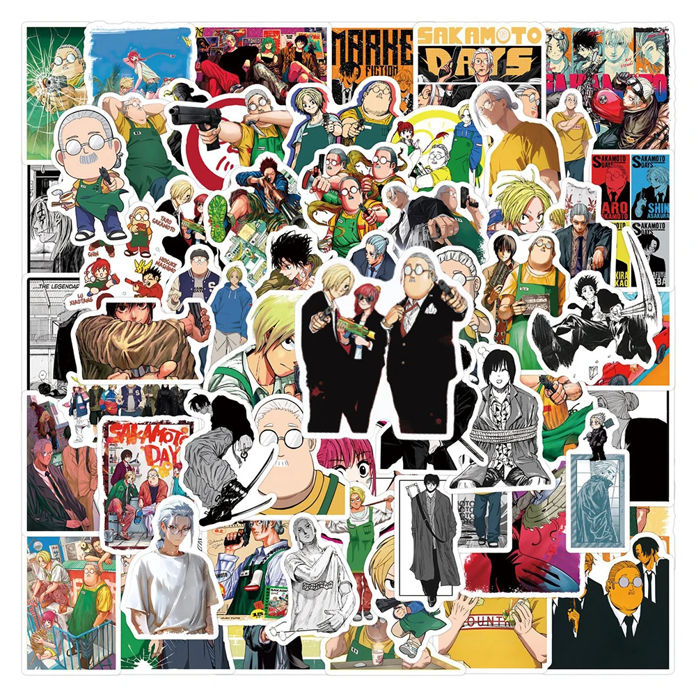 10/30/50/100pcs Anime Sakamoto Days Stickers Cool Shin Asakura Decals Motorcycle Laptop Journal Helmet Decoration Sticker Toys