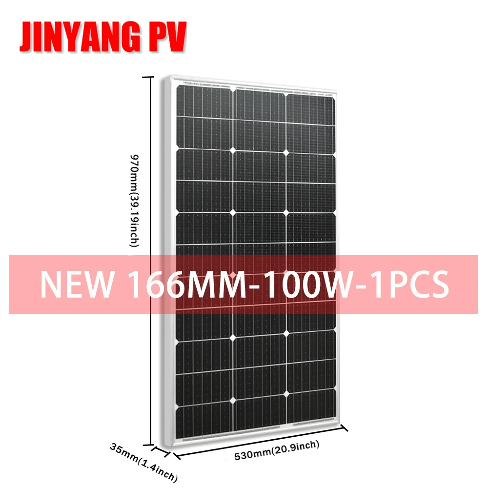 18V Rigid Glass Solar Panel 120W 240W 360W 480W Photovoltaic Panel Monocrystaillne Solar Cell12V/24V Battery Charger Home Roof