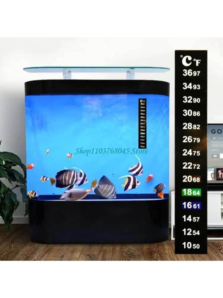 R53F Thermometer Strips Aquarium Adhesive Strip Sticker Temperature Thermometer for Fish for Tank Wine Jar 50℉ 97℉ & 10℃
