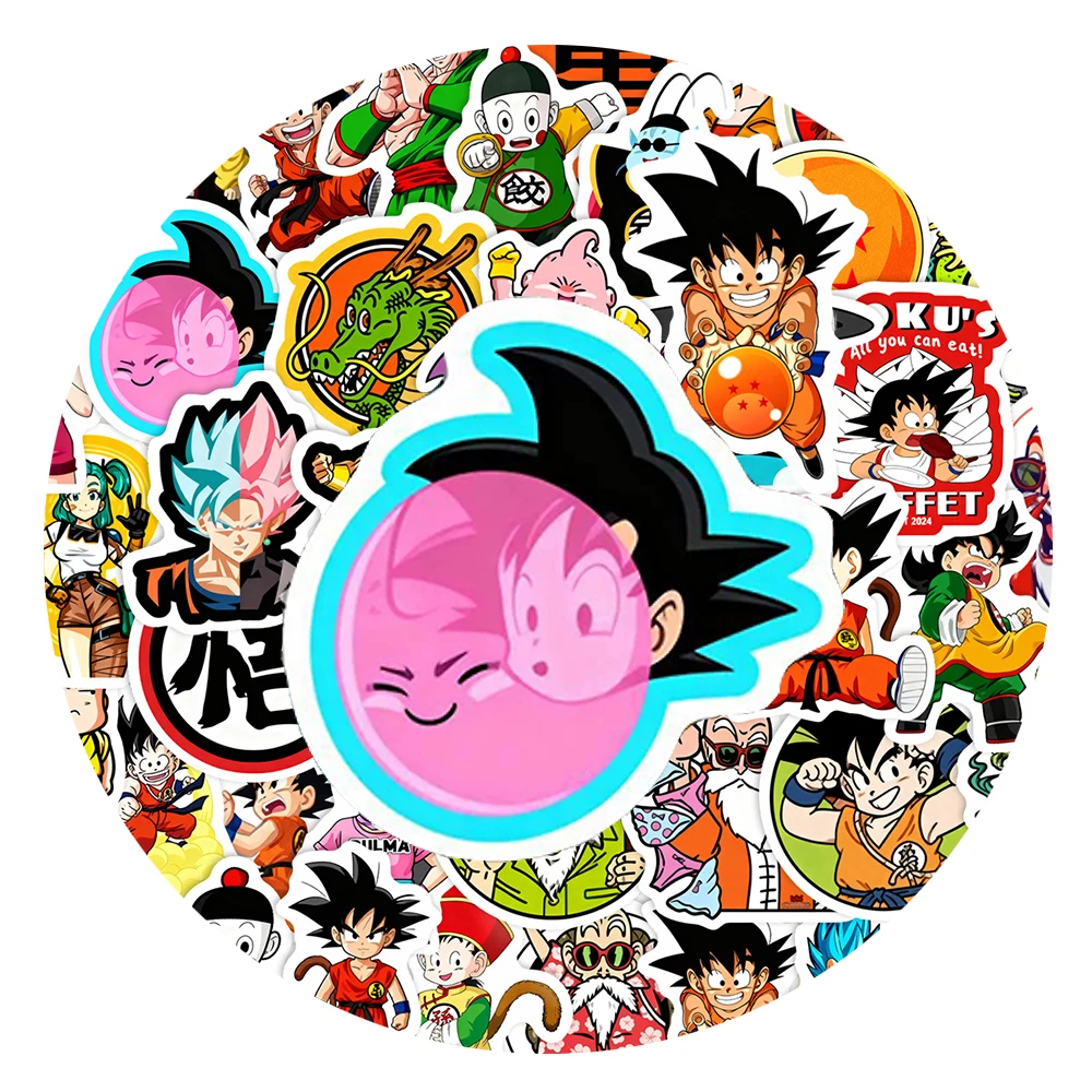 

10/30/60pcs Cool Dragon Ball Son Goku Anime Stickers Classic Manga Decals DIY Skateboard Bike Phone Super Saiyan Cartoon Sticker