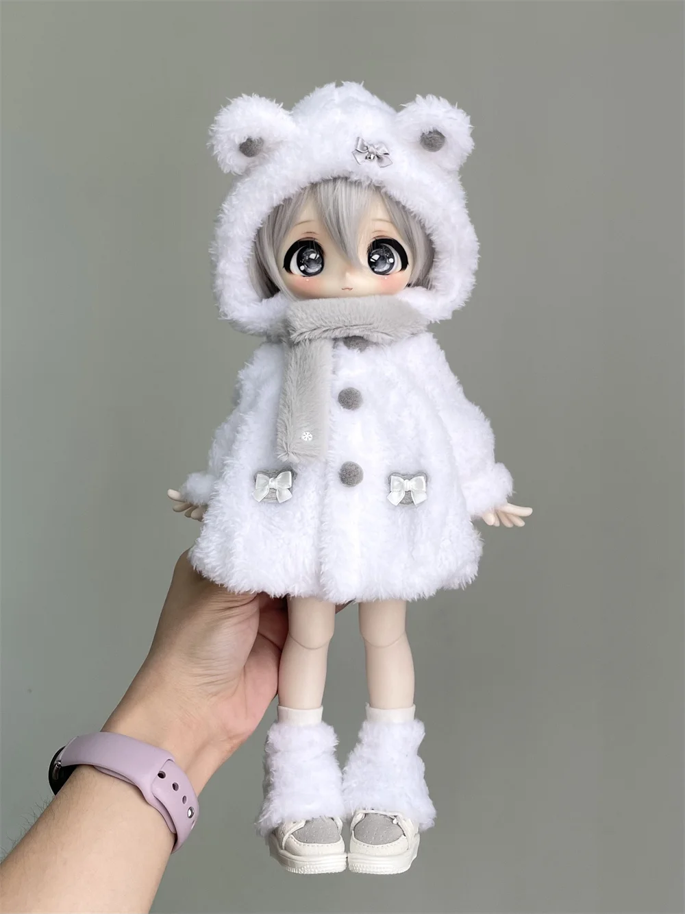 

Одежда для кукол BJD, подходящая для размера 1/6 mddmsd, милый комплект одежды для кукол в виде плюшевых животных, аксессуары для кукол (4 предмета)