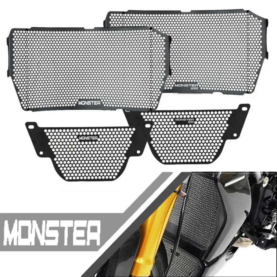 

FOR Ducati Monster 1200 S R 2020 2022 2023 2024 Monster1200 Motorcycle Radiator Grille Guard Cover Oil Cooler Guard Accessories