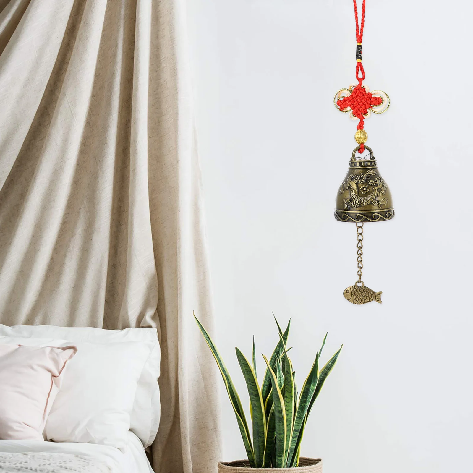 

5Pcs Hanging Fengshui Wind Bells Metal Wind Chimes Vintage Chinese Traditional Luck Garden Decor Home Decor Accessory