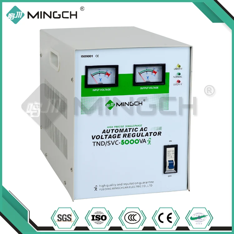 MINGCH Single Phase 5000VA AC Power Voltage Stabilizer for 240V Input Voltage