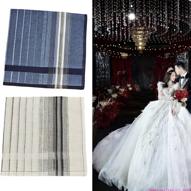 e1PE 스트라이프 손수건 주머니 손수건 손수건 다색 반다나 고 흡수성 남성 포켓 타월