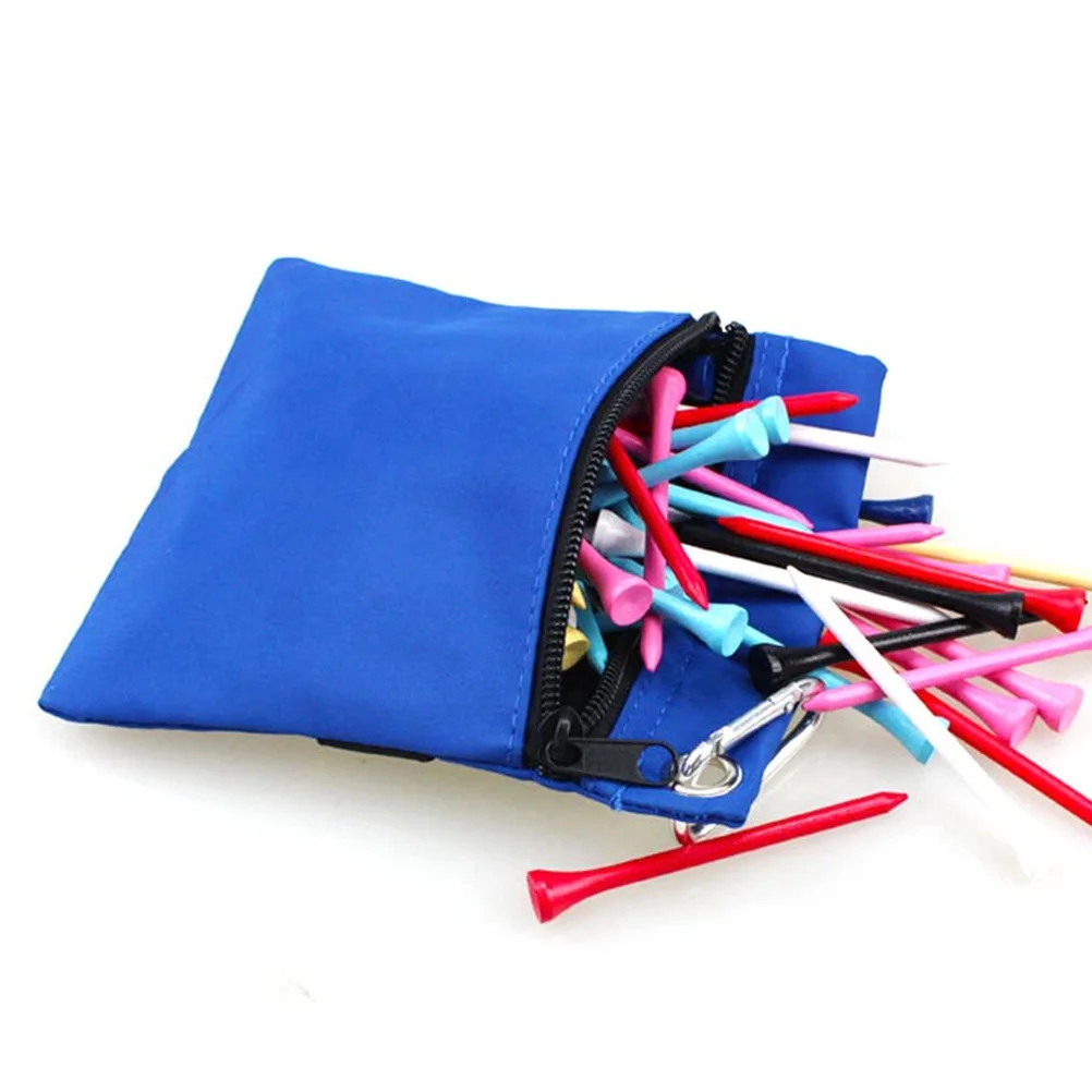 

Foldable Ball Bag Hanging Ring Portable Nylon Storage Pouch for Tees Balls Lightweight Wear-Resistant Waist Golf Pole