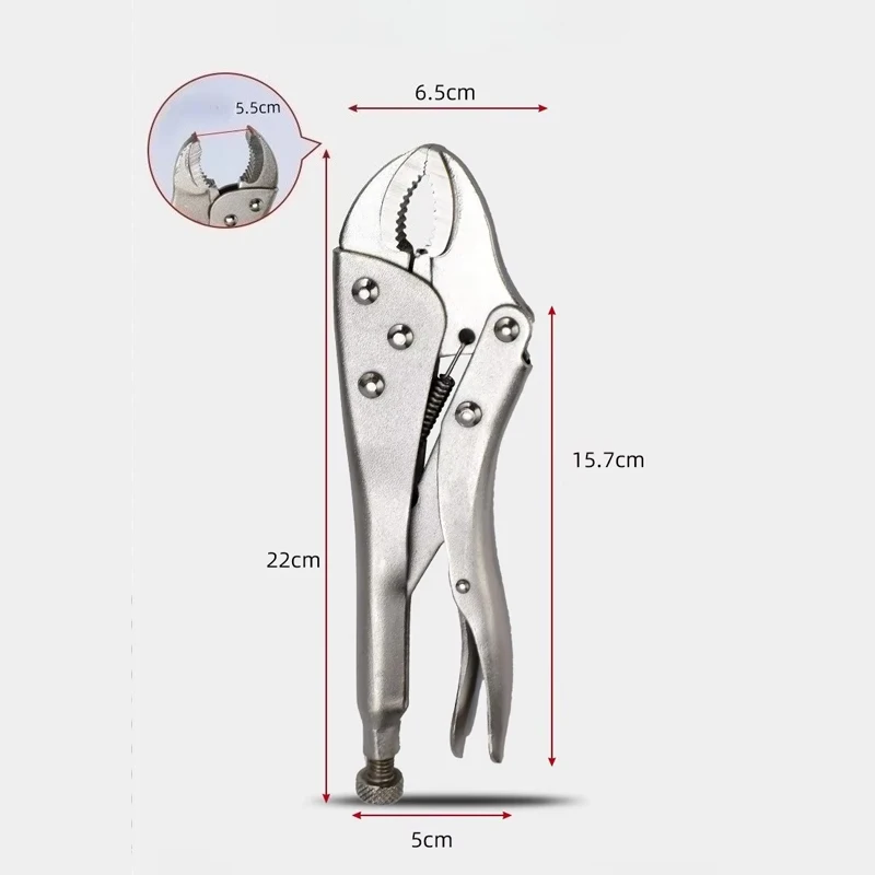 

New Outdoor Multifunctional Stainless Steel 10 Inch Round Mouth Pliers Adjustable Portable Camping Hiking EDC Wrench Tool